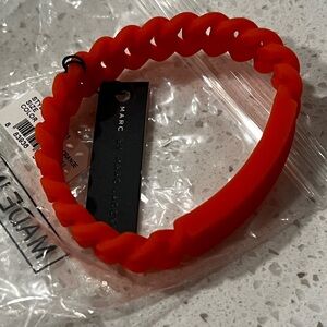 Marc By Marc Jacobs Orange Braided Silicone/Rubber Bracelet - NWT